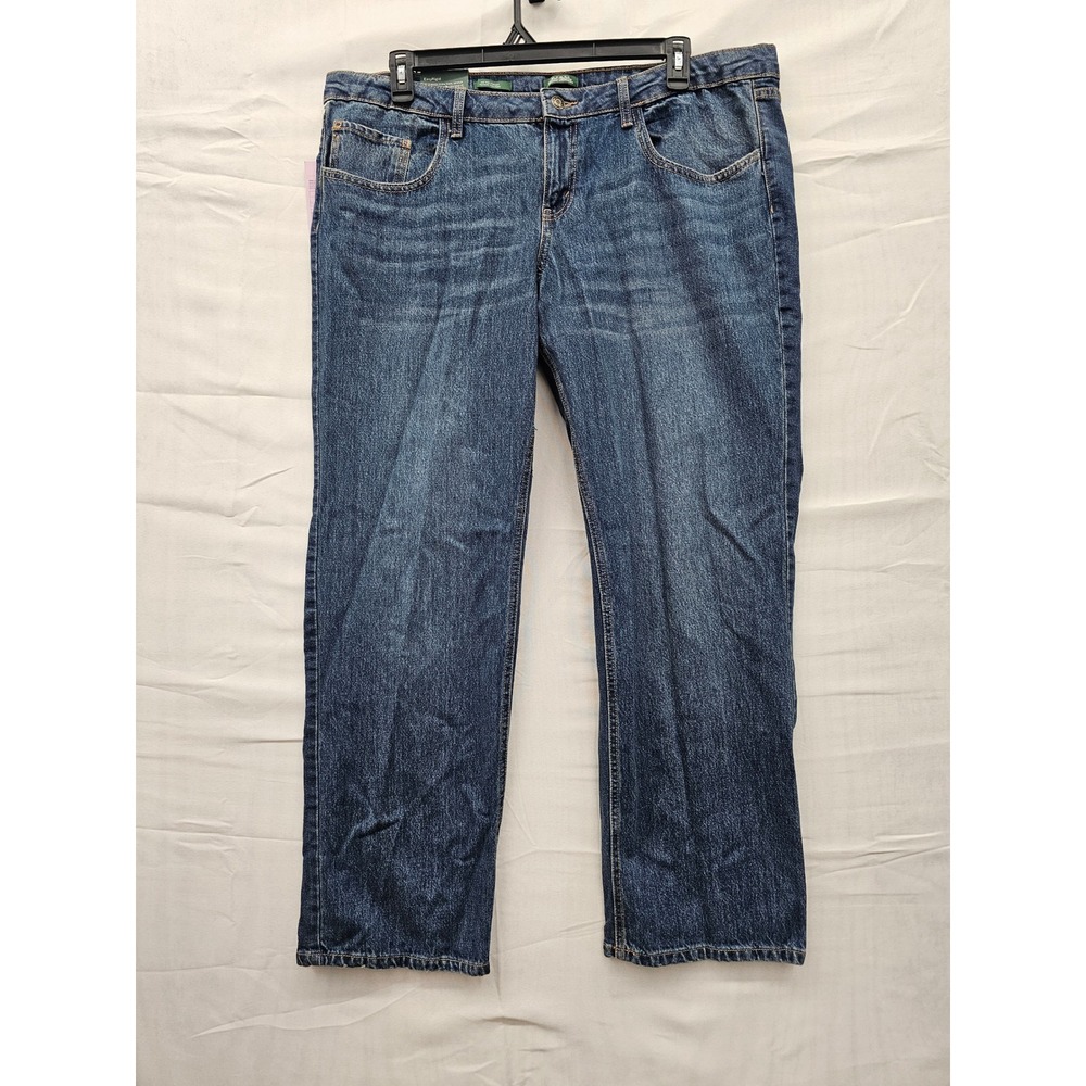 Wild Fable Womens Mid Rise Straight Leg Jeans Blue EasyRigid Size 16 32 Inseam